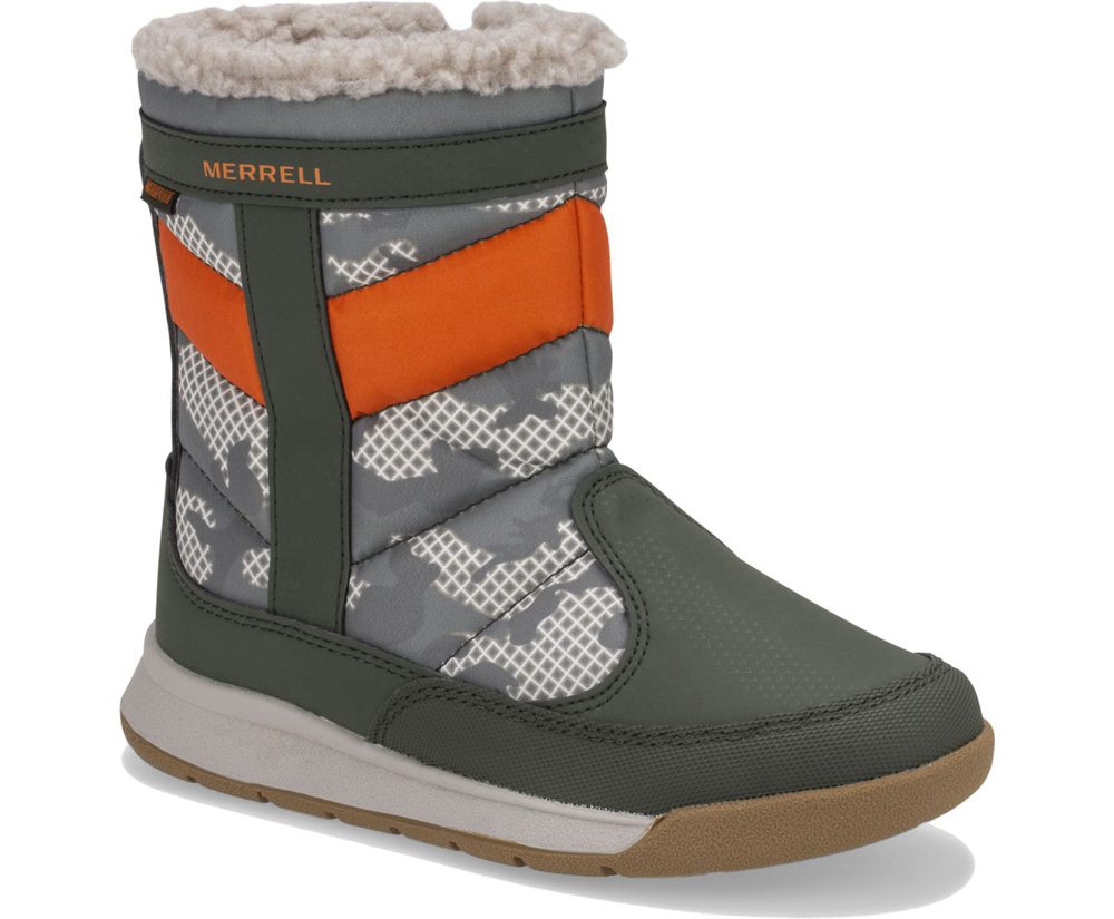 Botas Criança - Merrell Alpine Puffer Waterproof - Verde Oliva - LTO061253